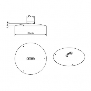 Masse Deckel für Feuerschale 60cm