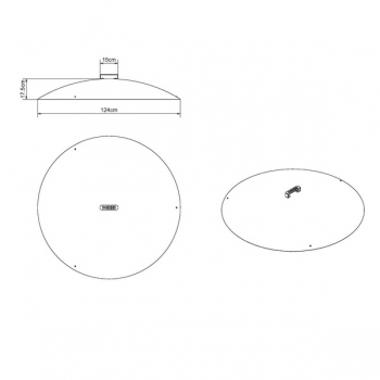 Masse Deckel für Feuerschale 12cm
