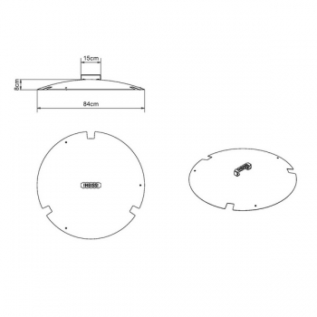 Spezialdeckel für Feuerschalen mit Feuerküche 80
