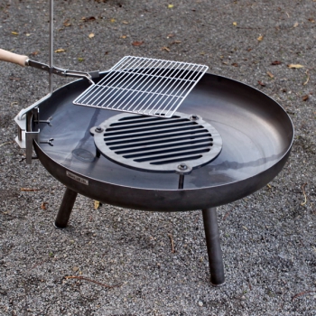 Feuerschale Standard 80cm mit Feuerrost 40 und Schwenkgrill