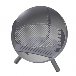 Feuerschale "Bubble Grill Fix" Edelstahl mit Grill