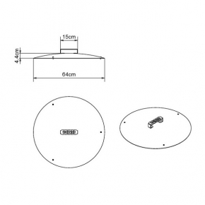 Masse Deckel für Feuerschale 60cm