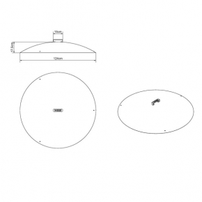 Masse Deckel für Feuerschale 12cm