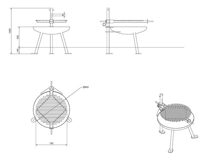 publigrill feuerschale mit grill parkgrill 05