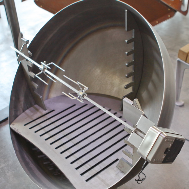 Grill Drehpiess für Bubble Grill mit Grillmotor aus Edelstahl