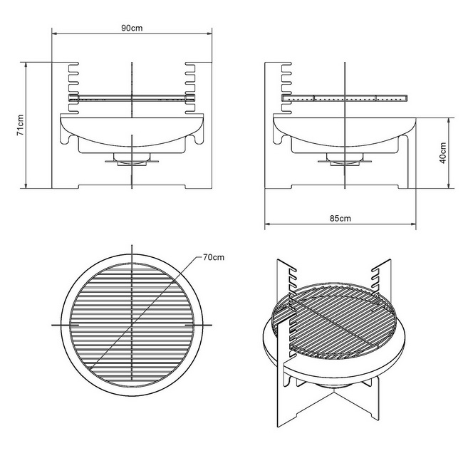 feuerschale mit grill junior 04
