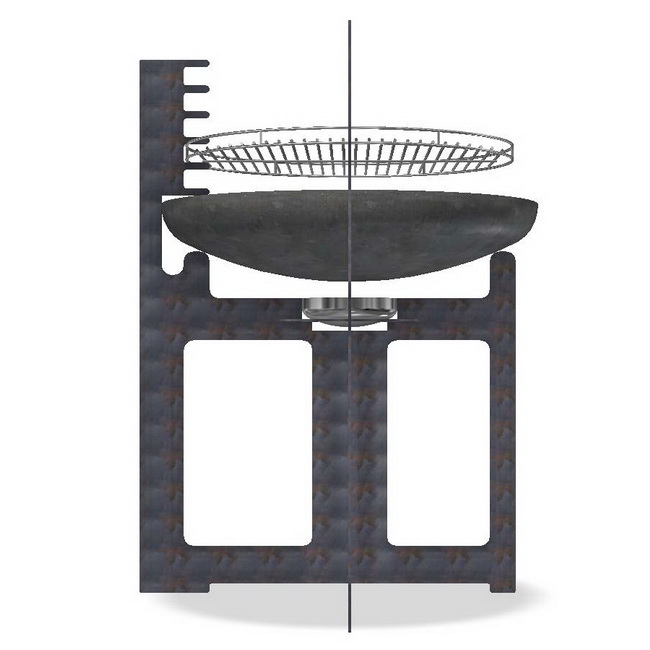 feuerschale mit grill senior 03