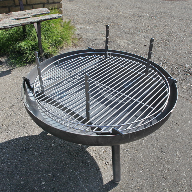 Halter für Edelstahl Grillrost auf Feuerschalen