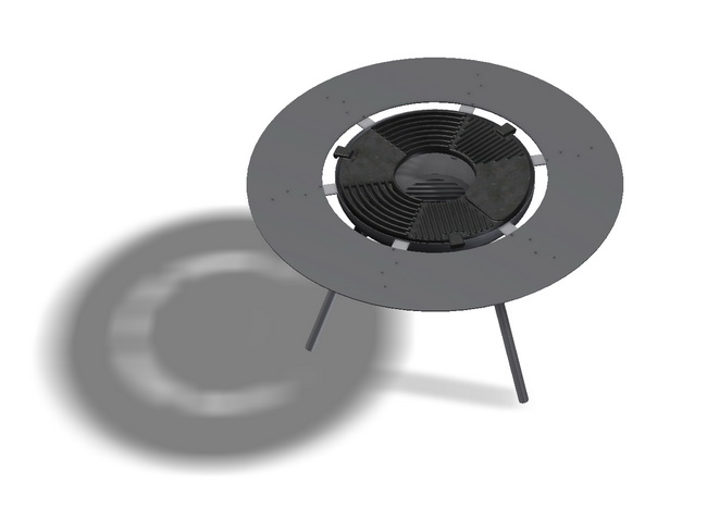 Feuerküche als Partygrill mit runder Ablagefläche Visual