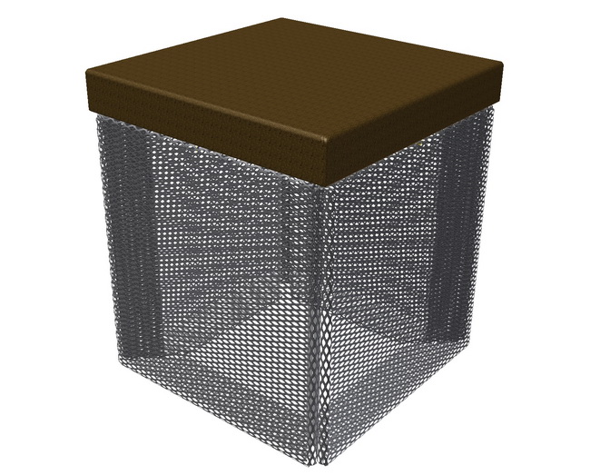 Loungemöbel aus Streckmetall Hocker