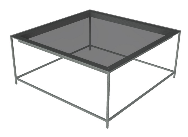 Bestelltisch quadratisch feuerverzinkt