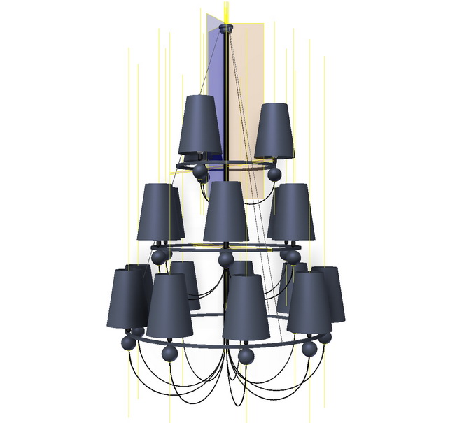 kronleuchter leuchtenschirme messing 06