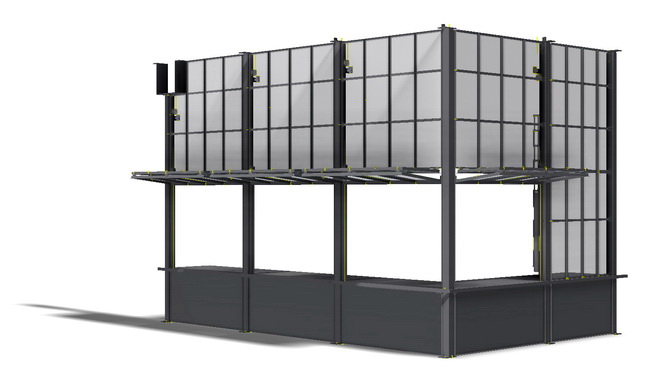 Die Hubfenster geöffnet