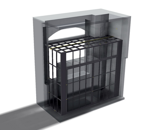 cafe bank hubfenster windfang messingvitrinen 17