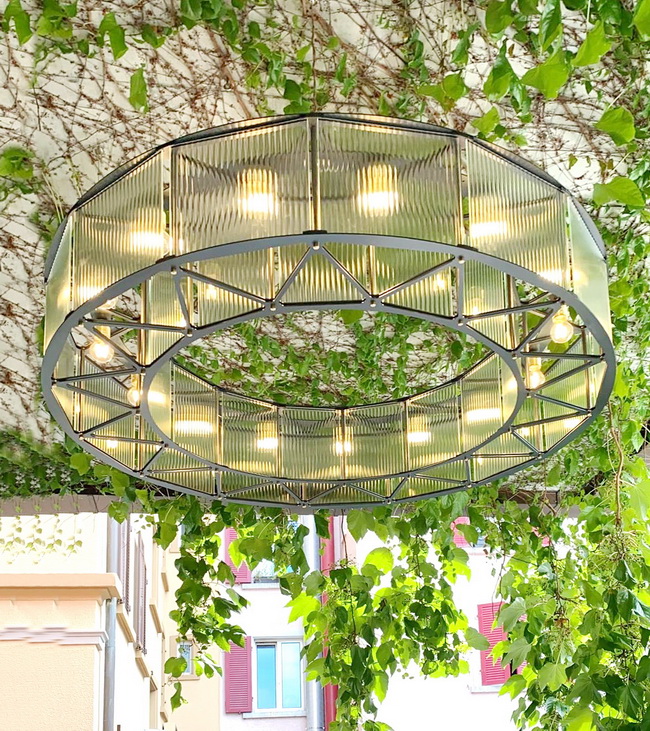 leuchter fuer garten restaurant glasleuchter 07