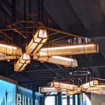 Kronleuchter aus Messing Zwanziger Jahre